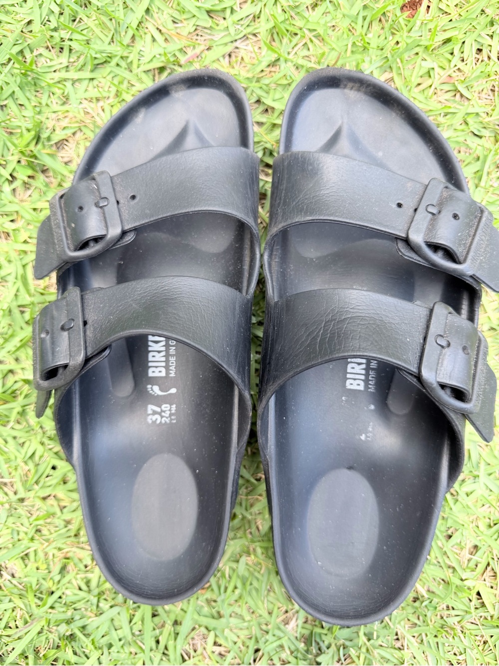 Birkenstock Black Two-Strap EVA Sandals